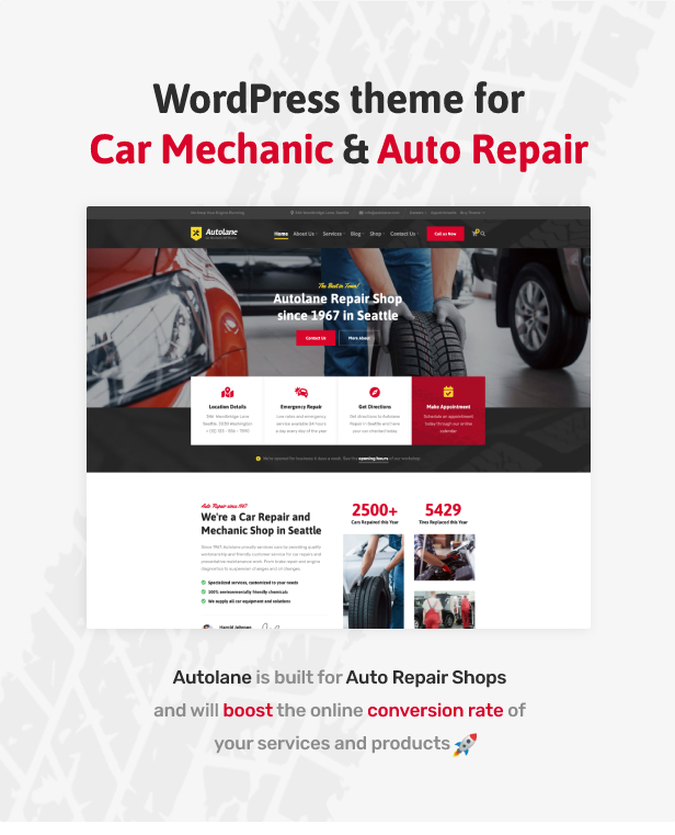 Autolane - Car Mechanic WordPress Theme