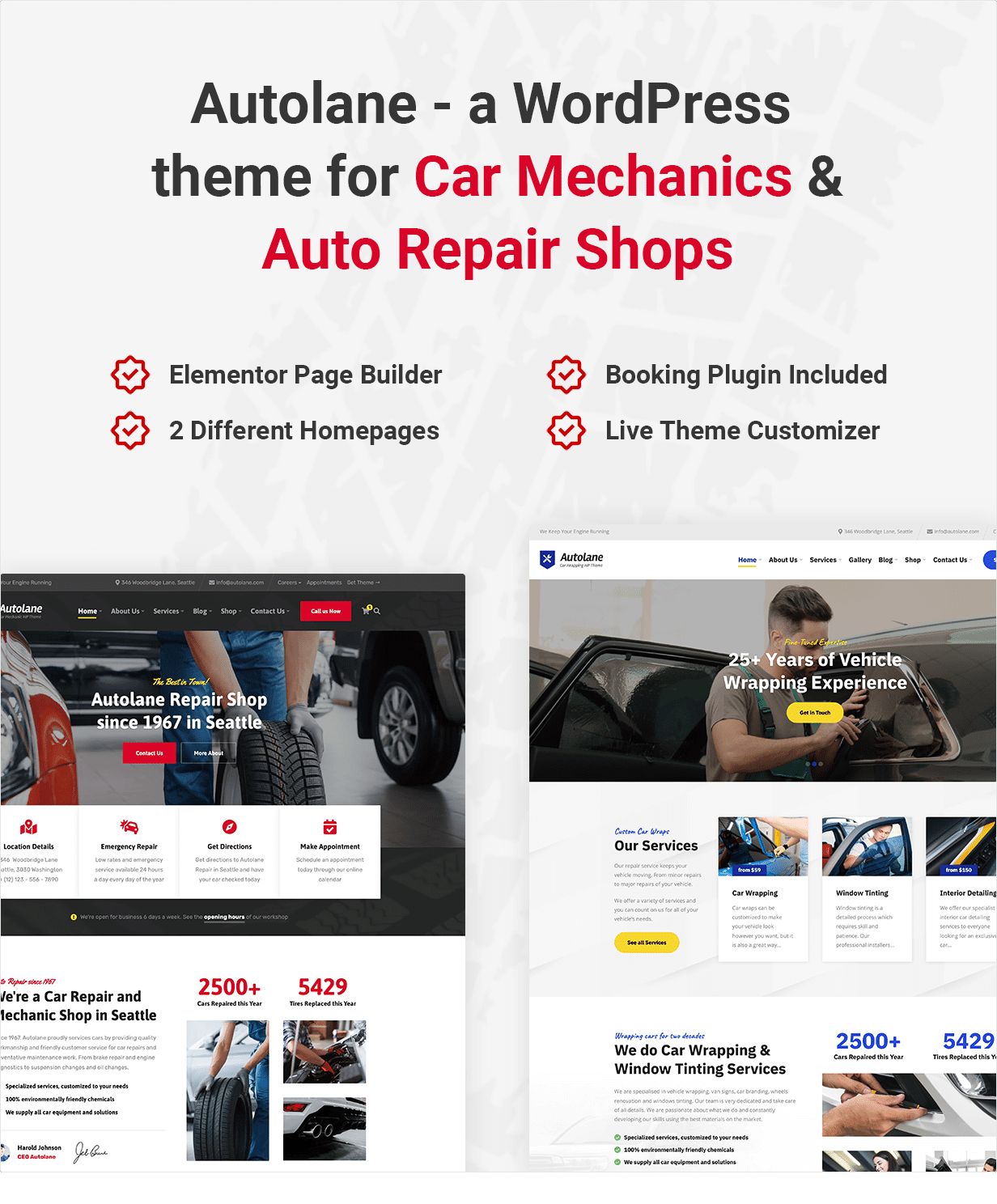 Autolane - Car Mechanic WordPress Theme