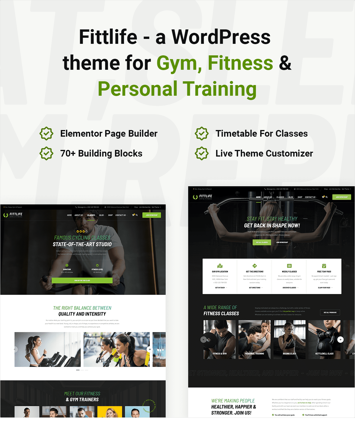 Fittlife – Gym & Fitness WordPress Theme
