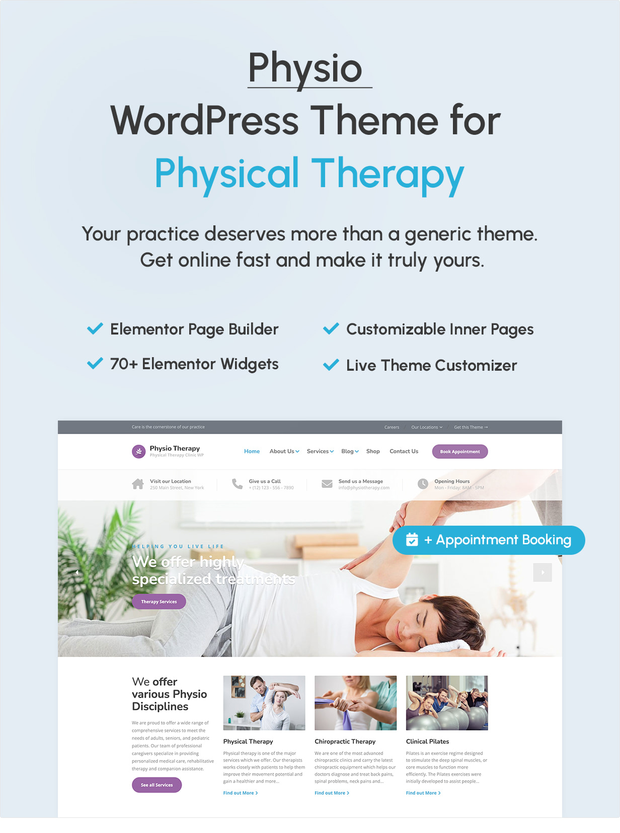 Physio - Physical Therapy & Medical Clinic WP Theme
