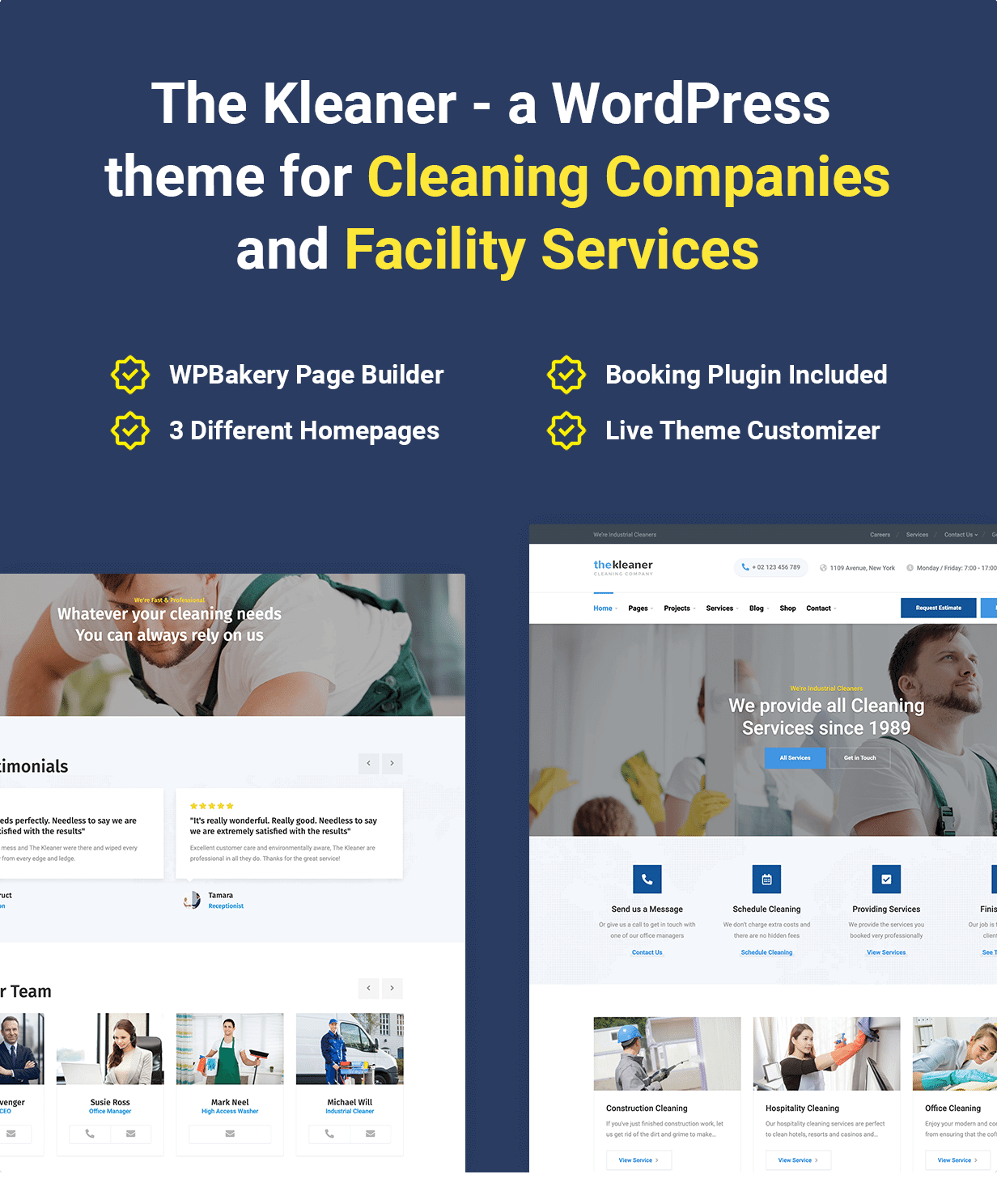 The Kleaner – Industrial Cleaning Company WordPress Theme